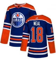 Oilers 18 James Neal Royal Alternate Authentic Stitched Hockey Jersey