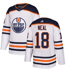 Oilers 18 James Neal White Road Authentic Stitched Hockey Jersey