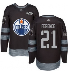 Oilers #21 Andrew Ference Black 1917 2017 100th Anniversary Stitched NHL Jersey
