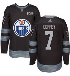 Oilers #7 Paul Coffey Black 1917 2017 100th Anniversary Stitched NHL Jersey