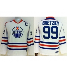 Kids Edmonton Oilers 99 Wayne Gretzky White NHL Jersey