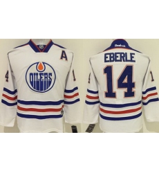 Oilers #14 Jordan Eberle White Stitched Youth NHL Jersey II