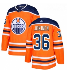 Youth Adidas Edmonton Oilers 36 Jussi Jokinen Authentic Orange Home NHL Jersey 