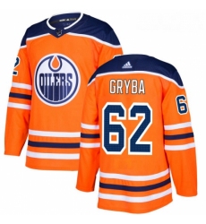 Youth Adidas Edmonton Oilers 62 Eric Gryba Authentic Orange Home NHL Jersey 