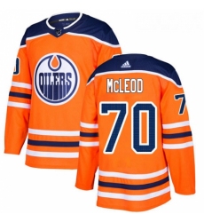 Youth Adidas Edmonton Oilers 70 Ryan McLeod Authentic Orange Home NHL Jersey 