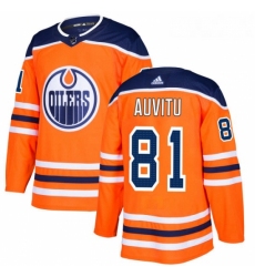 Youth Adidas Edmonton Oilers 81 Yohann Auvitu Authentic Orange Home NHL Jersey 
