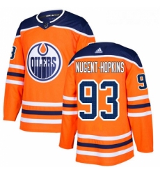 Youth Adidas Edmonton Oilers 93 Ryan Nugent Hopkins Authentic Orange Home NHL Jersey 