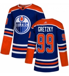 Youth Adidas Edmonton Oilers 99 Wayne Gretzky Authentic Royal Blue Alternate NHL Jersey 