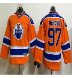 Youth Edmonton Oilers #97 Connor McDavid Orange Stitched NHL Jersey