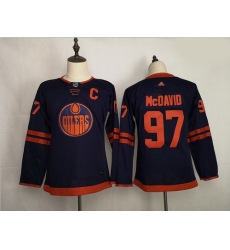 Youth Oilers 97 Connor McDavid Navy 50th Anniversary Adidas Jersey