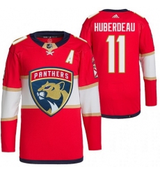 Men Florida Panthers 11 Jonathan Huberdeau Red Stitched jersey