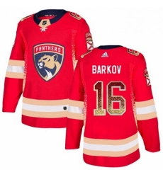 Mens Adidas Florida Panthers 16 Aleksander Barkov Authentic Red Drift Fashion NHL Jersey 