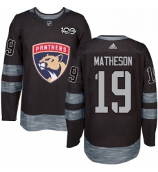 Mens Adidas Florida Panthers 19 Michael Matheson Authentic Black 1917 2017 100th Anniversary NHL Jersey 