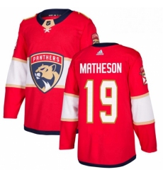 Mens Adidas Florida Panthers 19 Michael Matheson Premier Red Home NHL Jersey 
