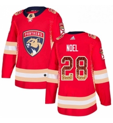 Mens Adidas Florida Panthers 28 Serron Noel Authentic Red Drift Fashion NHL Jersey 