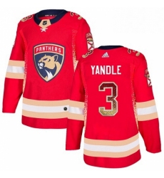Mens Adidas Florida Panthers 3 Keith Yandle Authentic Red Drift Fashion NHL Jersey 