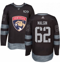 Mens Adidas Florida Panthers 62 Denis Malgin Premier Black 1917 2017 100th Anniversary NHL Jersey 