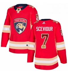 Mens Adidas Florida Panthers 7 Colton Sceviour Authentic Red Drift Fashion NHL Jersey 