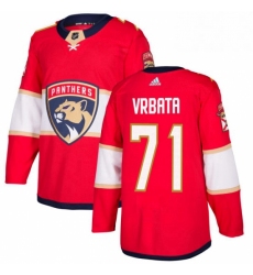 Mens Adidas Florida Panthers 71 Radim Vrbata Premier Red Home NHL Jersey 