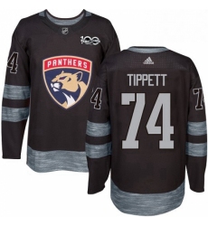 Mens Adidas Florida Panthers 74 Owen Tippett Authentic Black 1917 2017 100th Anniversary NHL Jersey 