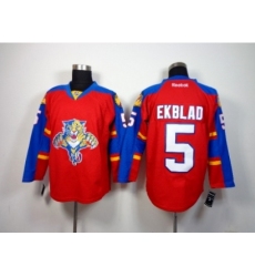 NHL Florida Panthers #5 ekblad Red Home Stitched Jerseys