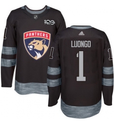 Panthers #1 Roberto Luongo Black 1917 2017 100th Anniversary Stitched NHL Jersey