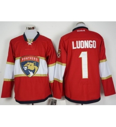 Panthers #1 Roberto Luongo Red New Stitched NHL Jersey