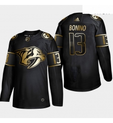 Panthers 13 Nick Bonino Black Gold Adidas Jersey