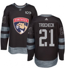 Panthers #21 Vincent Trocheck Black 1917 2017 100th Anniversary Stitched NHL Jersey