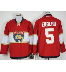 Panthers #5 Aaron Ekblad Red New Stitched NHL Jersey