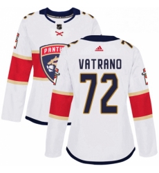 Womens Adidas Florida Panthers 72 Frank Vatrano Authentic White Away NHL Jersey 