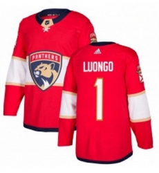 Youth Adidas Florida Panthers 1 Roberto Luongo Authentic Red Home NHL Jersey 