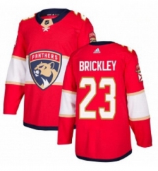 Youth Adidas Florida Panthers 23 Connor Brickley Authentic Red Home NHL Jersey 