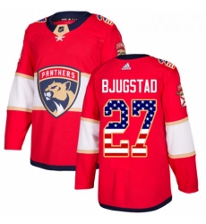 Youth Adidas Florida Panthers 27 Nick Bjugstad Authentic Red USA Flag Fashion NHL Jersey 