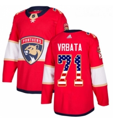 Youth Adidas Florida Panthers 71 Radim Vrbata Authentic Red USA Flag Fashion NHL Jersey 