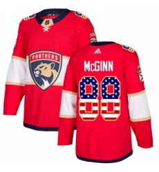 Youth Adidas Florida Panthers 88 Jamie McGinn Authentic Red USA Flag Fashion NHL Jersey 
