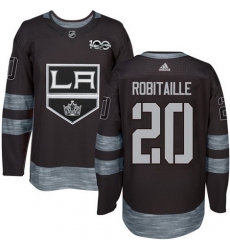 Kings #20 Luc Robitaille Black 1917 2017 100th Anniversary Stitched NHL Jersey