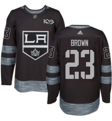 Kings #23 Dustin Brown Black 1917 2017 100th Anniversary Stitched NHL Jersey