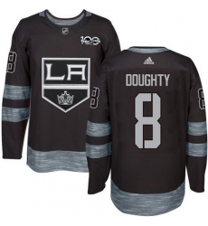 Kings #8 Drew Doughty Black 1917 2017 100th Anniversary Stitched NHL Jersey