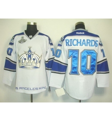 Los Angeles Kings #10 Mike Richards White NHL Jerseys Purple Number
