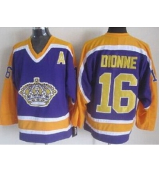 Los Angeles Kings #16 Marcel Dionne Purple Throwback CCM NHL Jersey