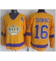 Los Angeles Kings #16 Marcel Dionne Yellow Throwback CCM NHL Jersey