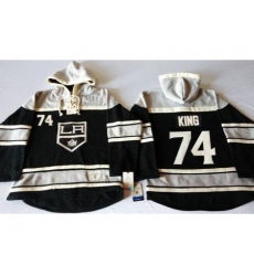 Los Angeles Kings #74 Dwight King Black Sawyer Hooded Sweatshirt Stitched NHL Jersey