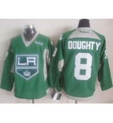 Los Angeles Kings #8 Drew Doughty Green Practice Stitched NHL Jersey
