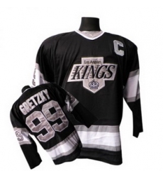 Los Angeles Kings #99 GRETZKY CCM C Patch Black jersey