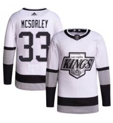 Men Adidas Los Angeles Kings 33 Marty Mcsorley Authentic White Home NHL Jersey