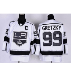 Men Los Angeles Kings #99 Wayne Gretzky  White NHL Jersey