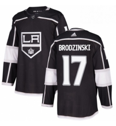 Mens Adidas Los Angeles Kings 17 Jonny Brodzinski Authentic Black Home NHL Jersey 