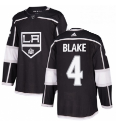 Mens Adidas Los Angeles Kings 4 Rob Blake Premier Black Home NHL Jersey 