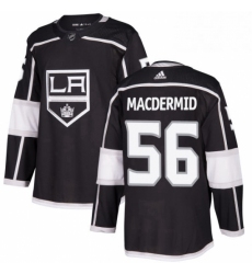 Mens Adidas Los Angeles Kings 56 Kurtis MacDermid Authentic Black Home NHL Jersey 